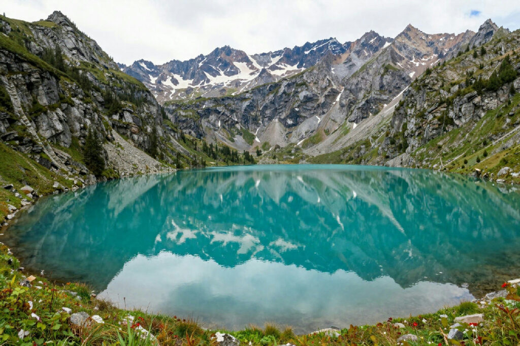 In primavera questo lago diventa un’opera d’arte turchese che attira turisti da tutta Italia